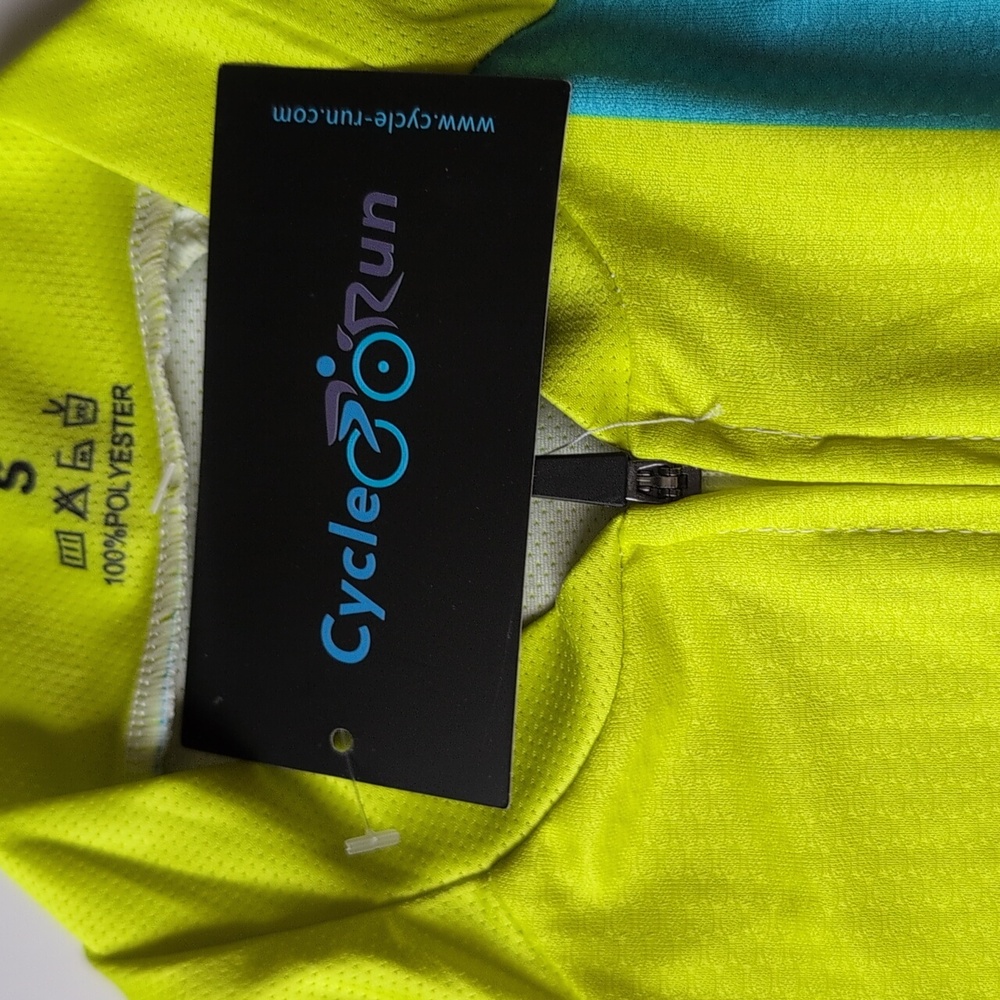 Women's Cycle Run Yellow And Blue Zip-up Jacket Size Small